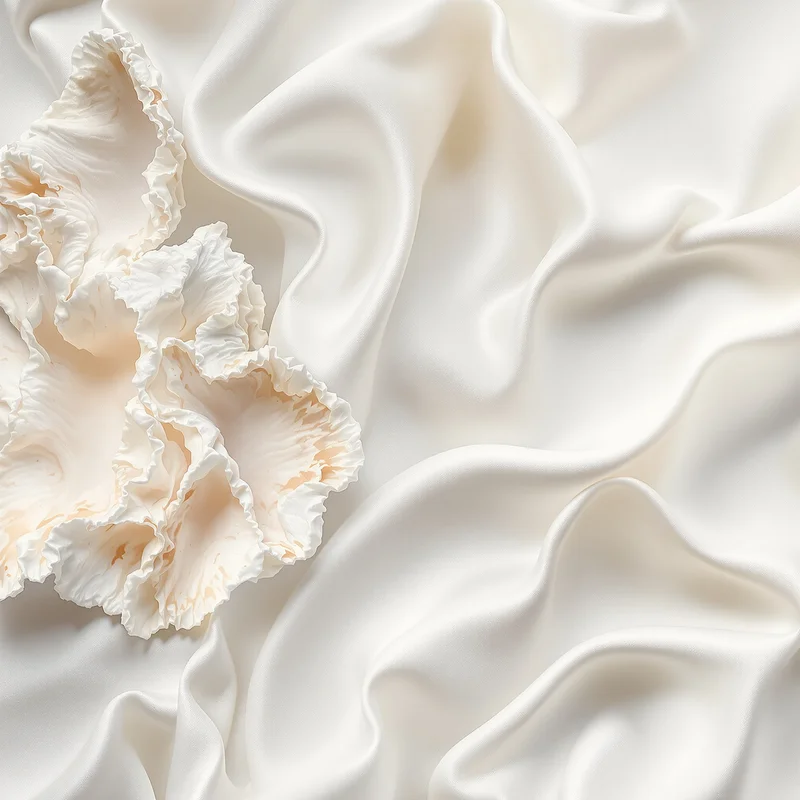 Oyster Satin Off White Background
