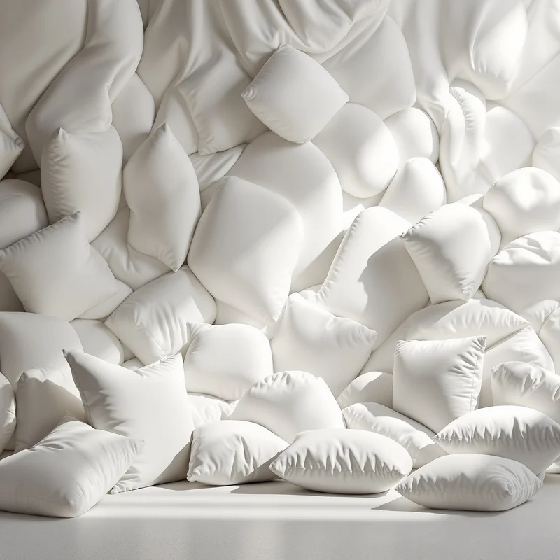 Pillow Puff Cluster Off White Background