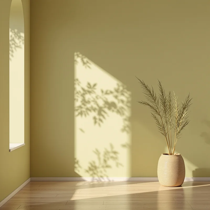 River Reed Shadow Olive Background