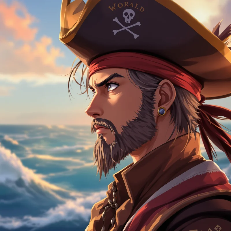 One Piece avatar profile image with anime adventure mood and clean face focus