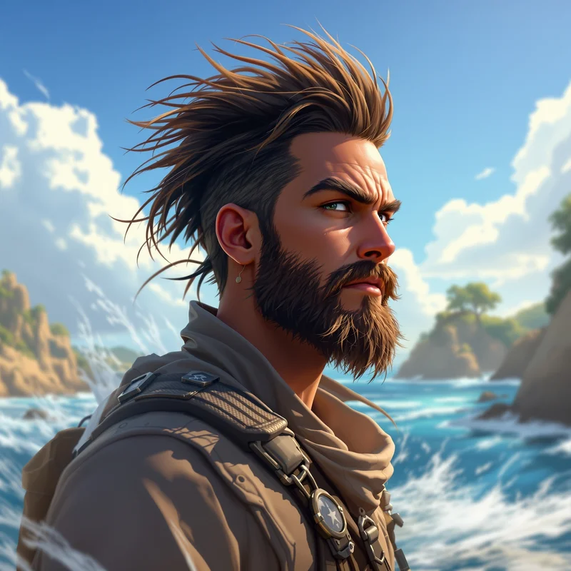 sea-inspired avatar portrait with strong crop performance and anime profile mood