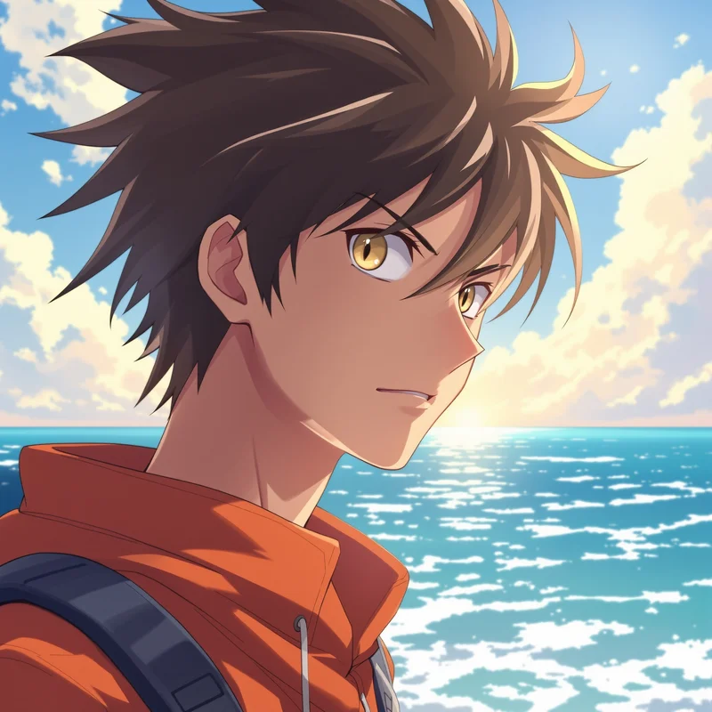 anime pirate avatar with bright contrast and strong profile image clarity
