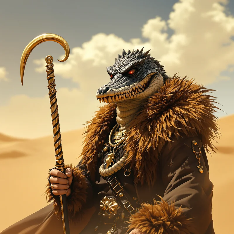 Crocodile desert avatar.