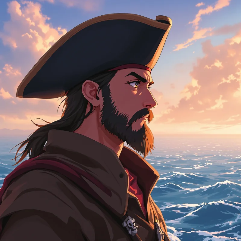 One Piece avatar profile image with anime adventure mood and clean face focus