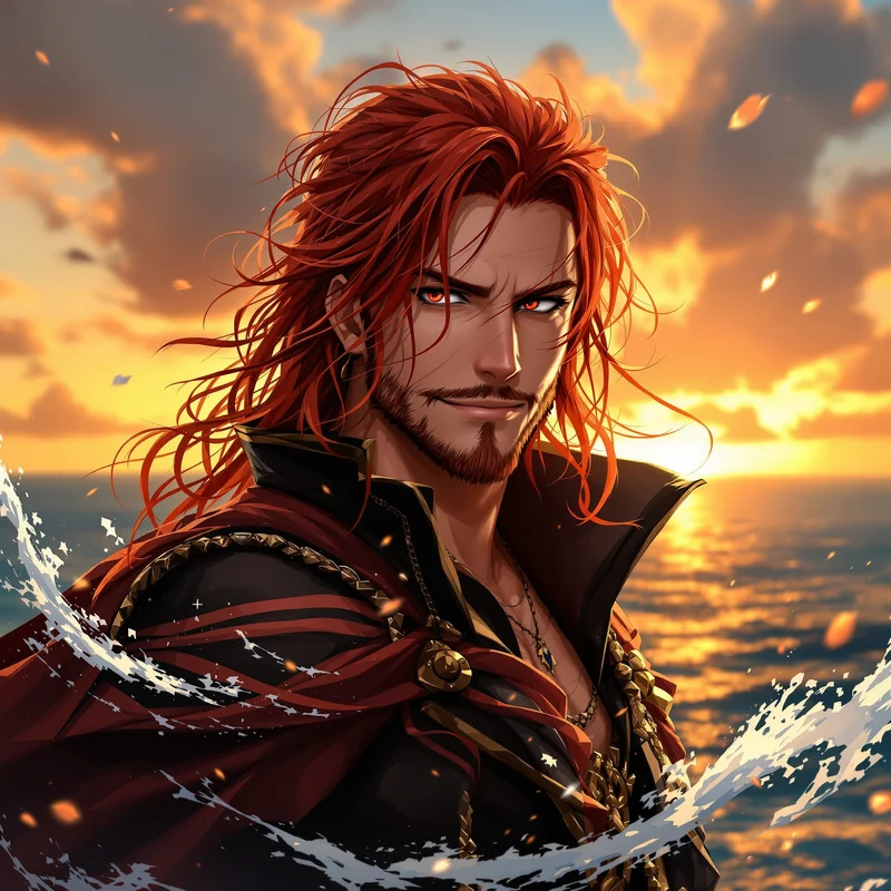 Shanks red hair avatar.