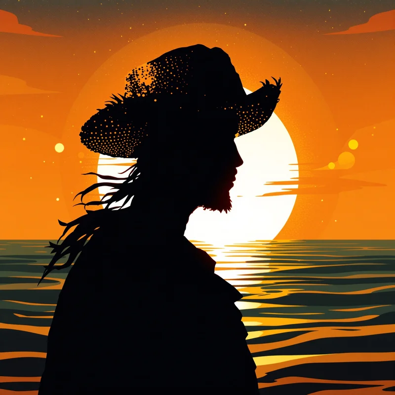 Straw Hat silhouette avatar.