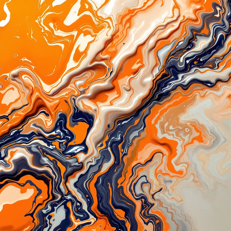 Orange Acrylic Pour Background
