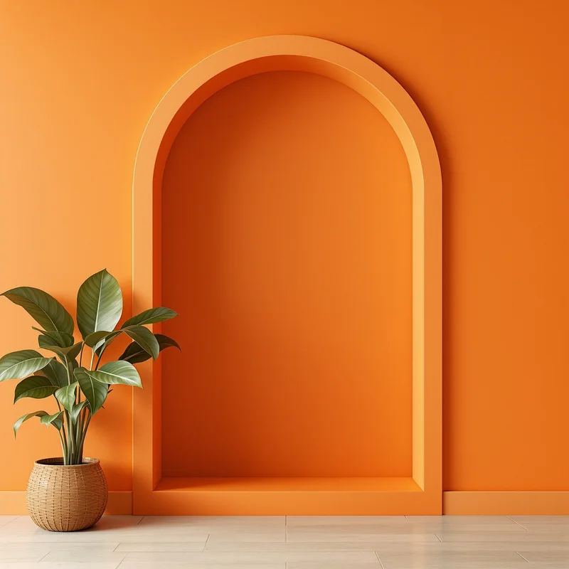 Orange Arch Niche Background
