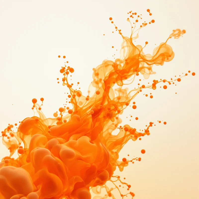 Orange Ink Cloud Background