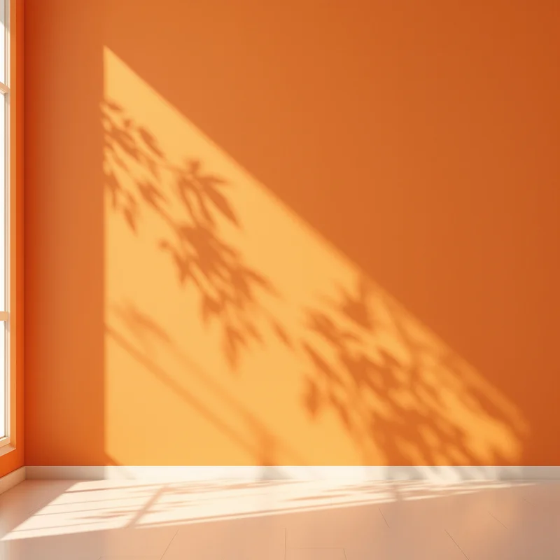 Orange Leaf Shadow Background