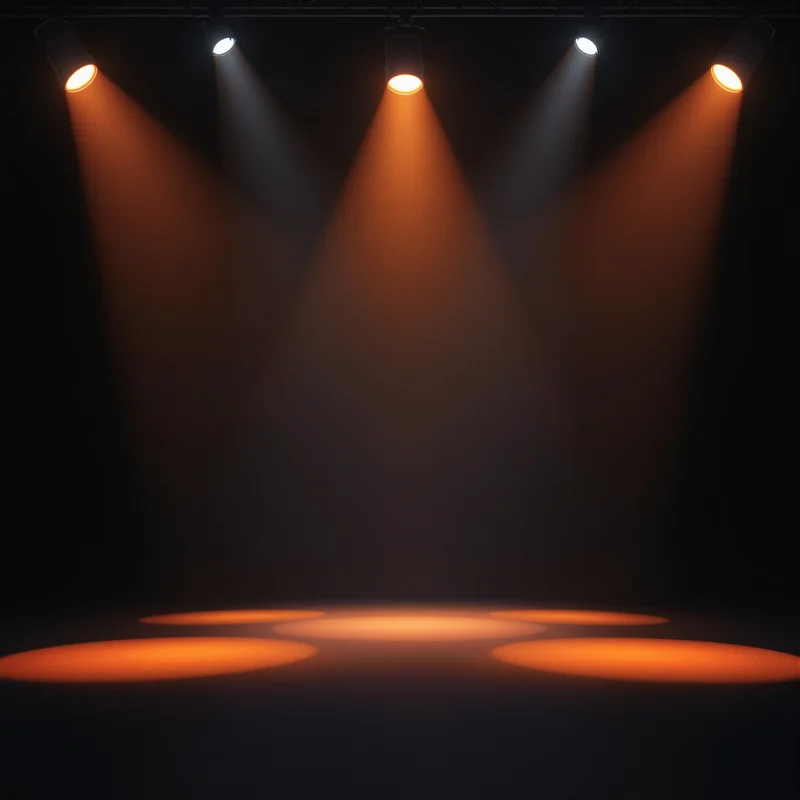 Orange Stage Spotlight Background