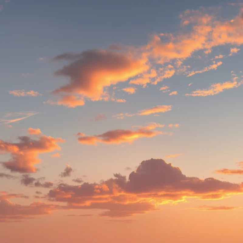 Orange Sunset Cloud Background