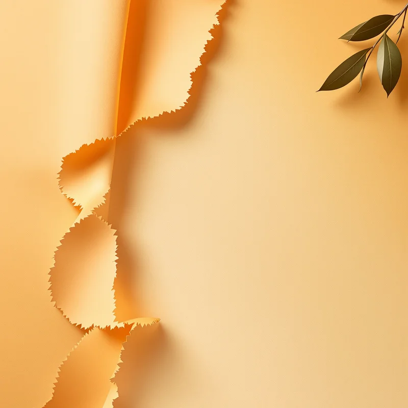 Orange Torn Paper Edge Background