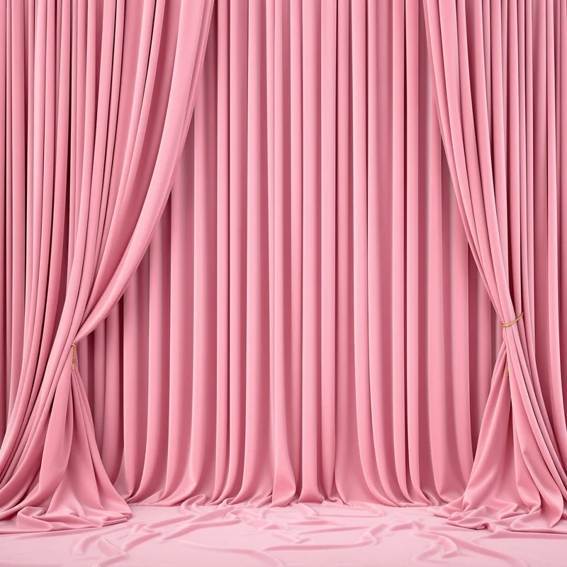 Blush Velvet Curtain Pink Background