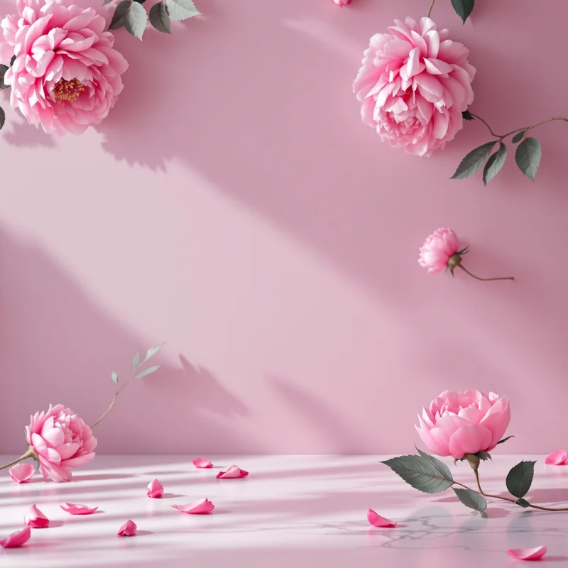 Peony pink background