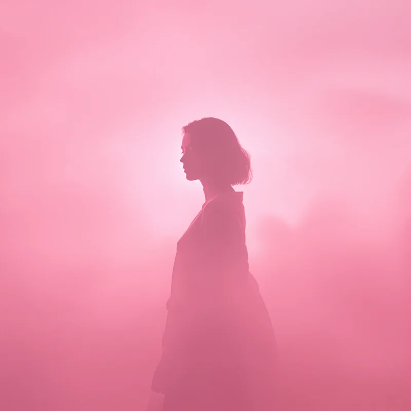Pink Haze Silhouette Background