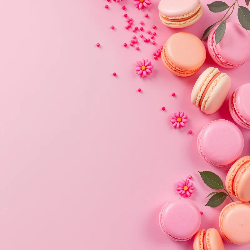 Pink Macaron Stack Background