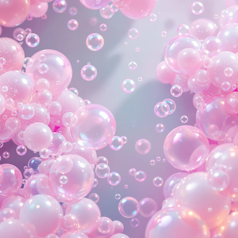 Pink Soap Bubble Background