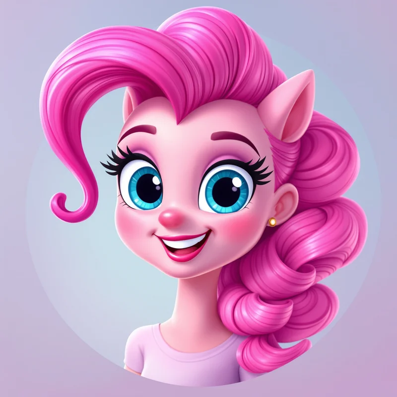 Pinkie Pie PFP with bright cartoon identity