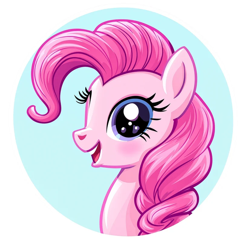 Pinkie Pie PFP with bright cartoon identity