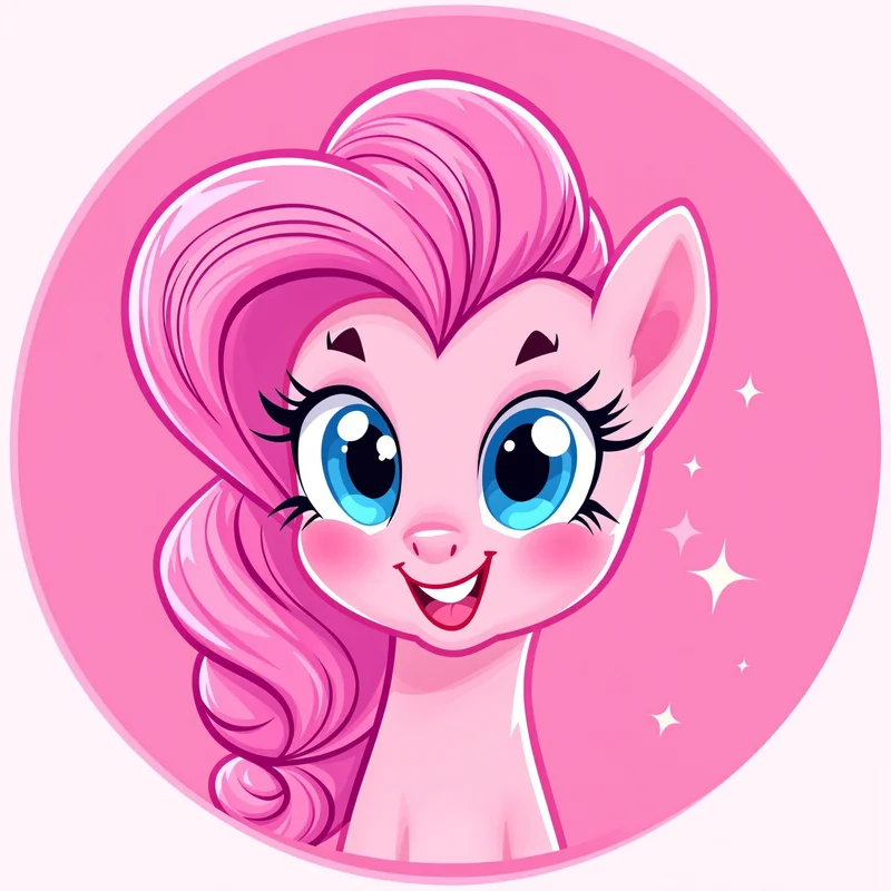 Pinkie Pie PFP with bright cartoon identity