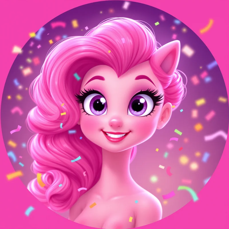 Pinkie Pie avatar portrait with fun personality