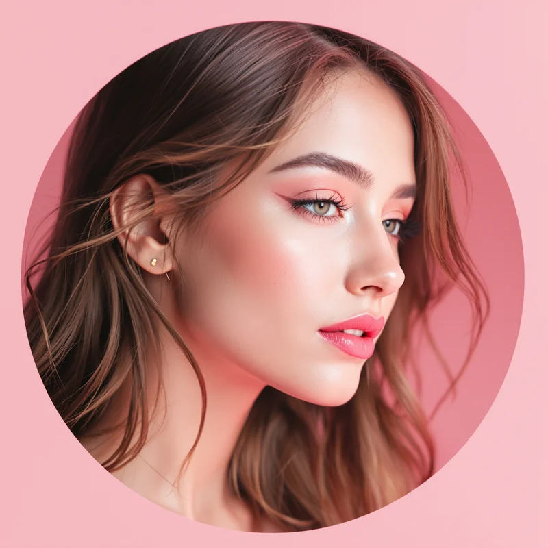 Pink avatar profile image with gentle expression and clear recognition