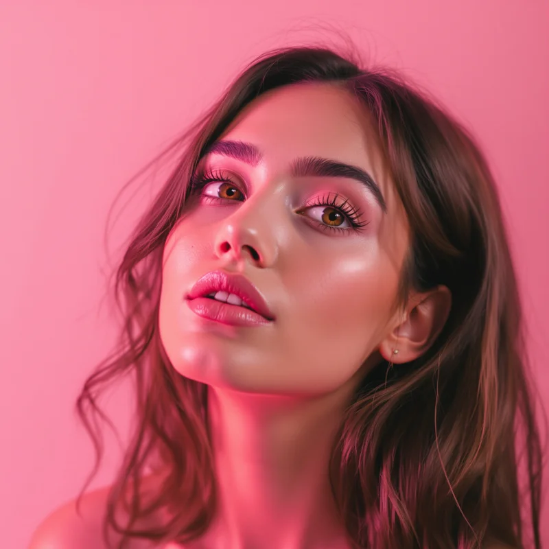 Pink avatar profile image with gentle expression and clear recognition