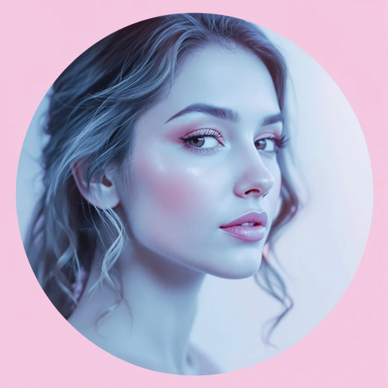 Pink avatar portrait with soft personality and memorable presence
