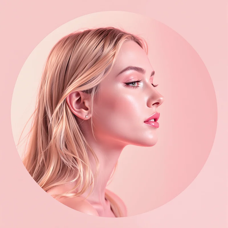 Pink avatar portrait with soft personality and memorable presence