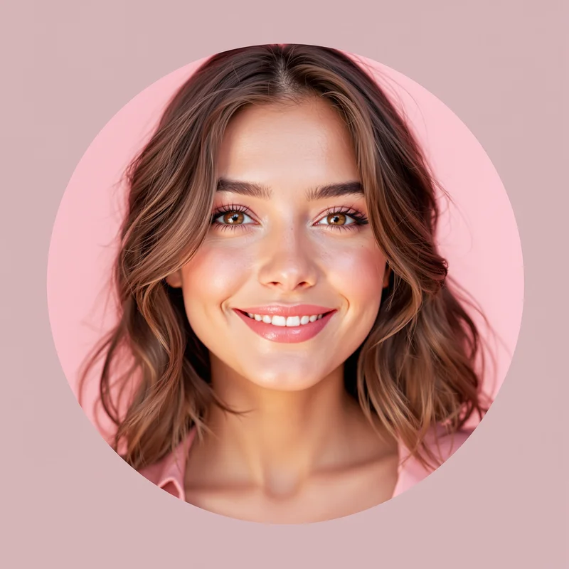 Pink profile image optimized for visibility, warmth, and recognition