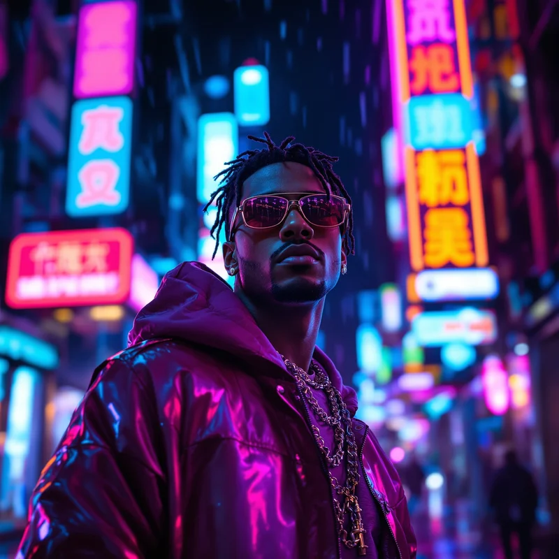 Neon Carti anime portrait.