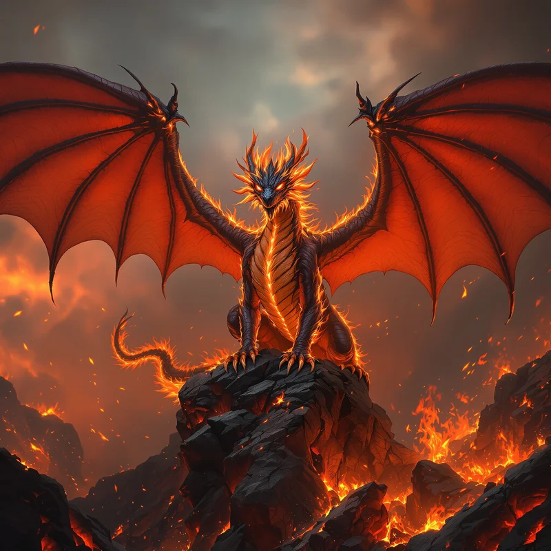 Fire dragon-inspired PFP.