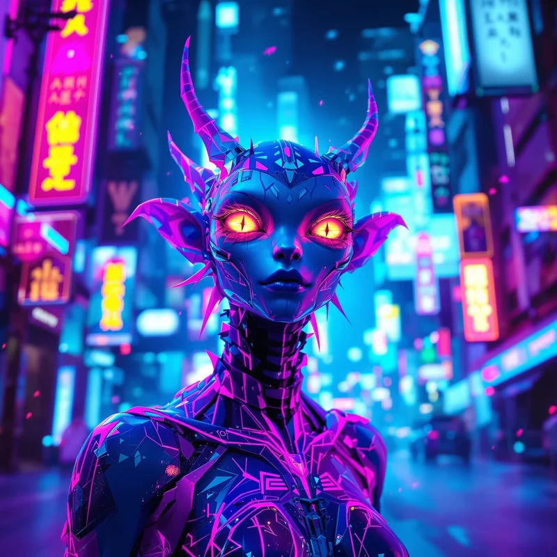 Neon creature-inspired PFP.