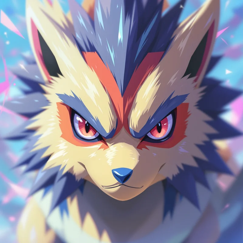 Pokemon avatar profile image with expressive face and recognition