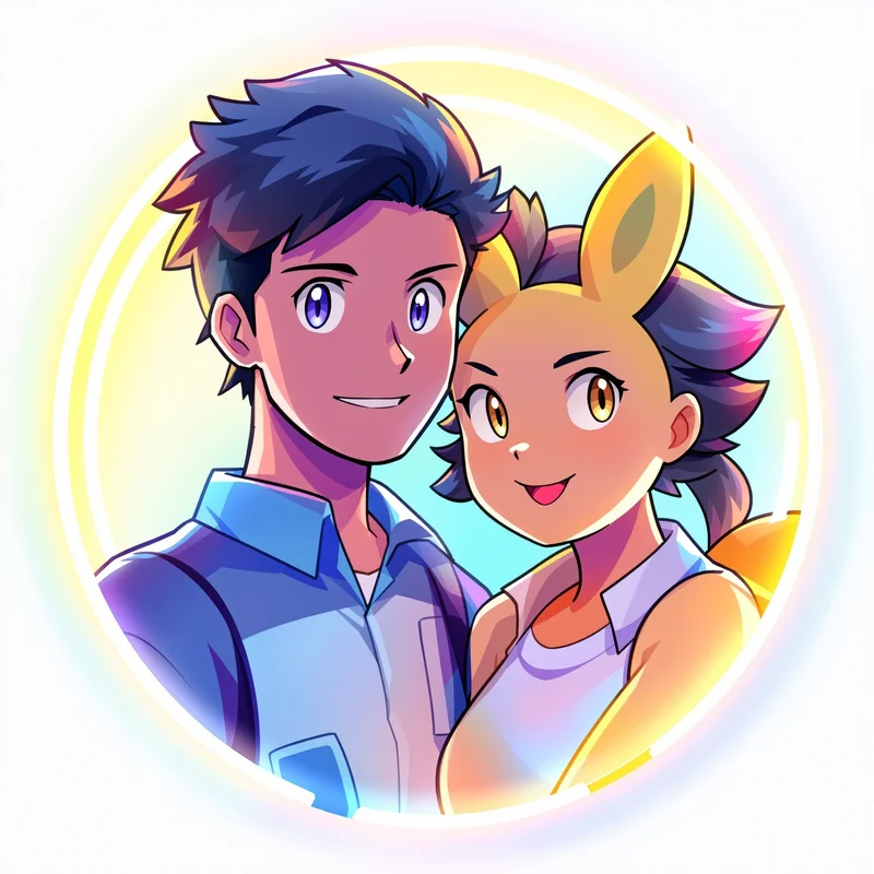 Pokemon avatar profile image with expressive face and recognition