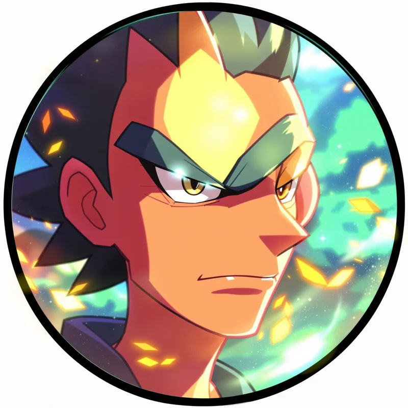 Pokemon avatar profile image with expressive face and recognition