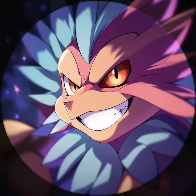 Pokemon avatar profile image with expressive face and recognition