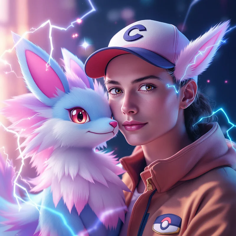 Pokemon avatar profile image with expressive face and recognition