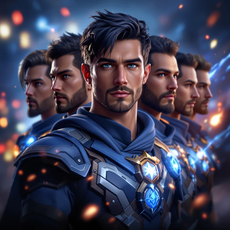 Power Rangers avatar portrait with heroic team personality