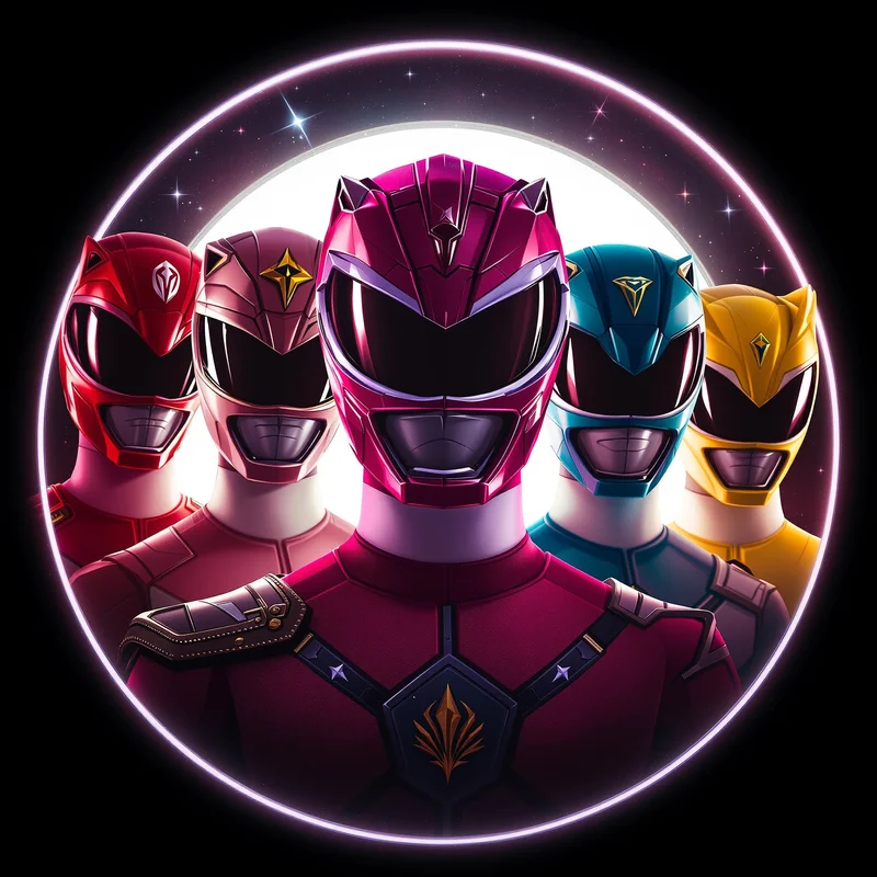 Power Rangers avatar portrait with heroic team personality