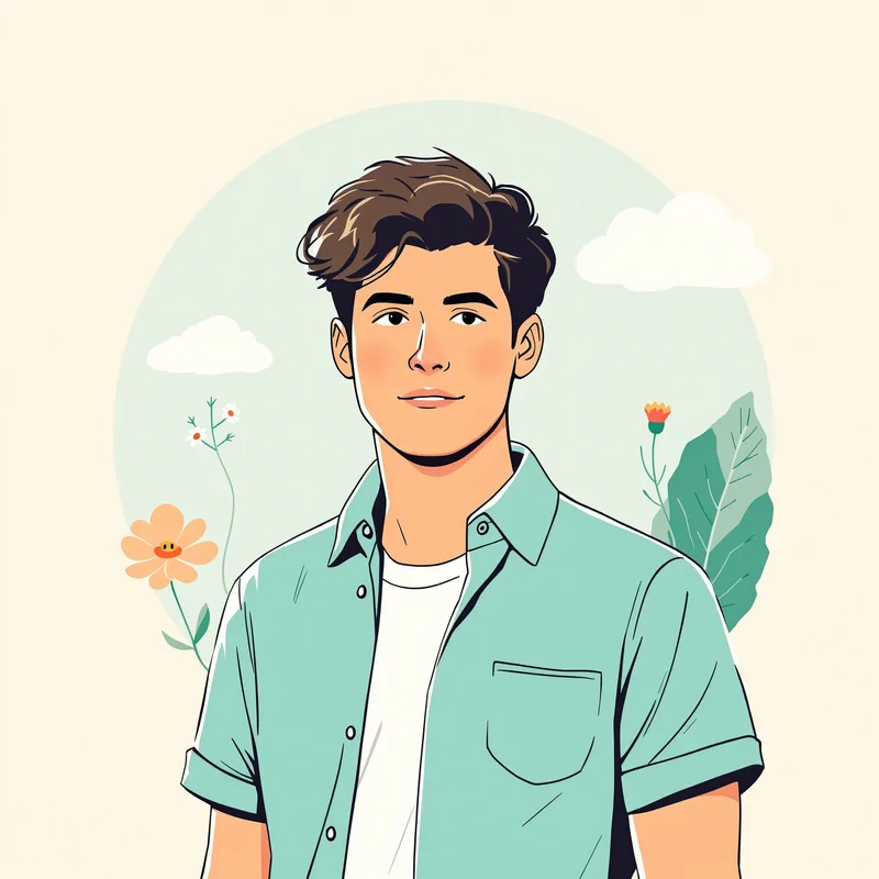 preppy PFP portrait with glossy sticker style for bright profile icon use