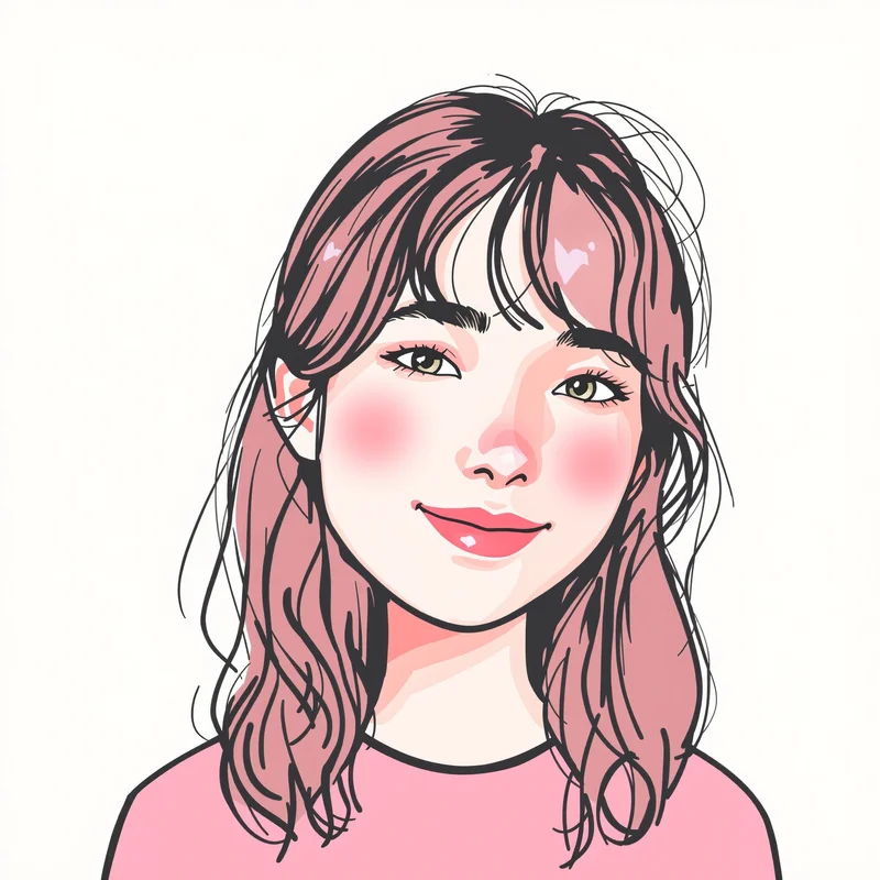 colorful preppy avatar image with bright pastel contrast for online avatar styling