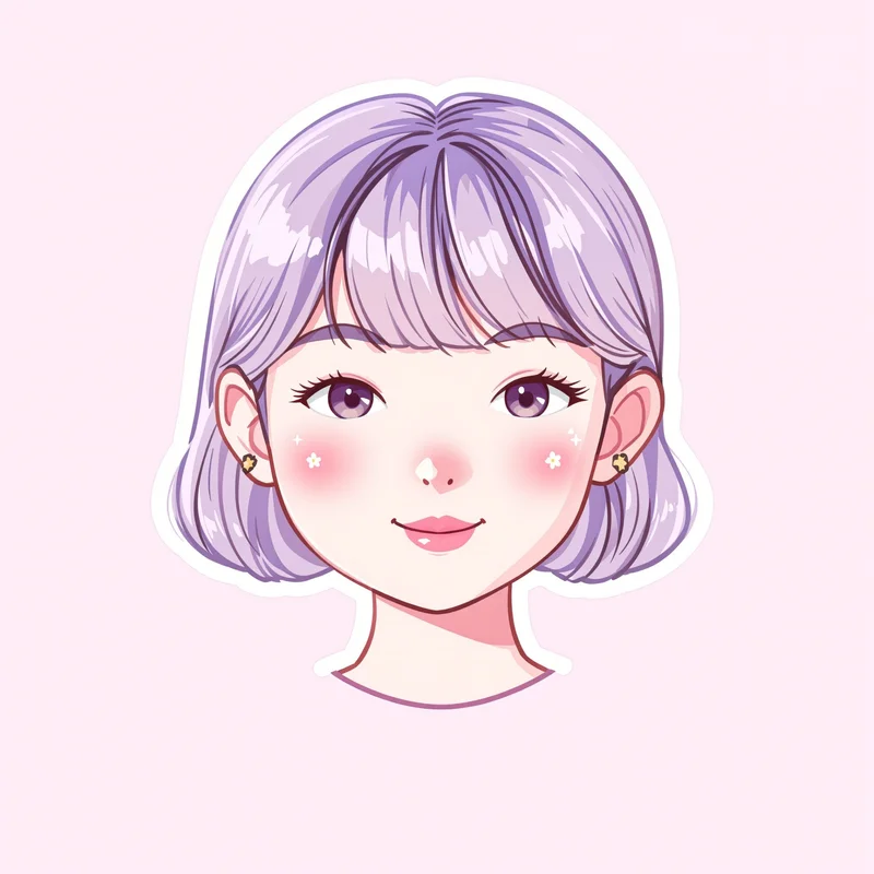 stylish preppy PFP portrait with playful icon layout for avatar display