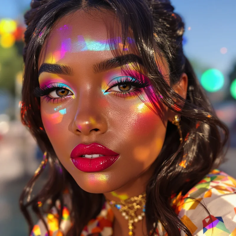 Preppy internet icon PFP with glossy flash aesthetic