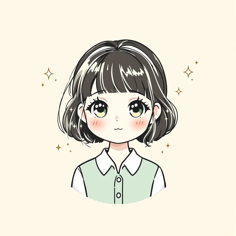 colorful preppy avatar image with soft gradient background for aesthetic profile display