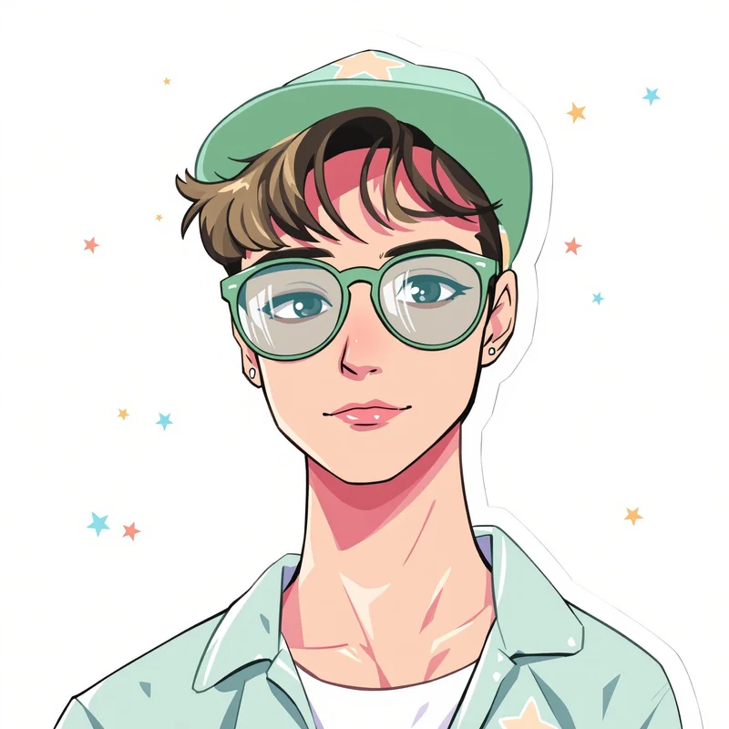 clean preppy avatar image with bright pastel contrast for cute account visuals