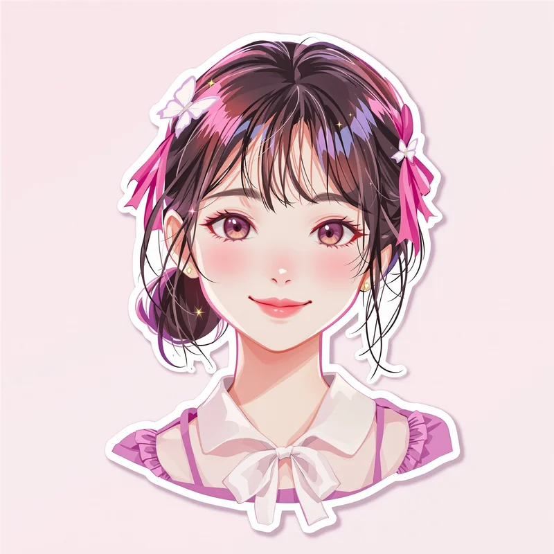 preppy PFP portrait with soft gradient background for digital profile identity