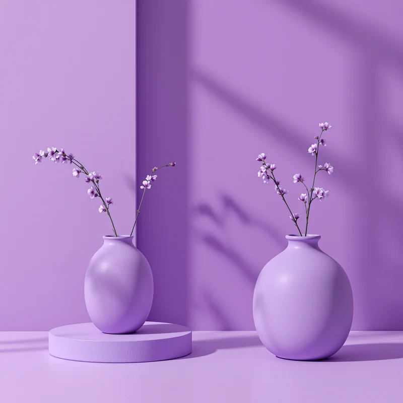 Purple Ceramic Vase Background