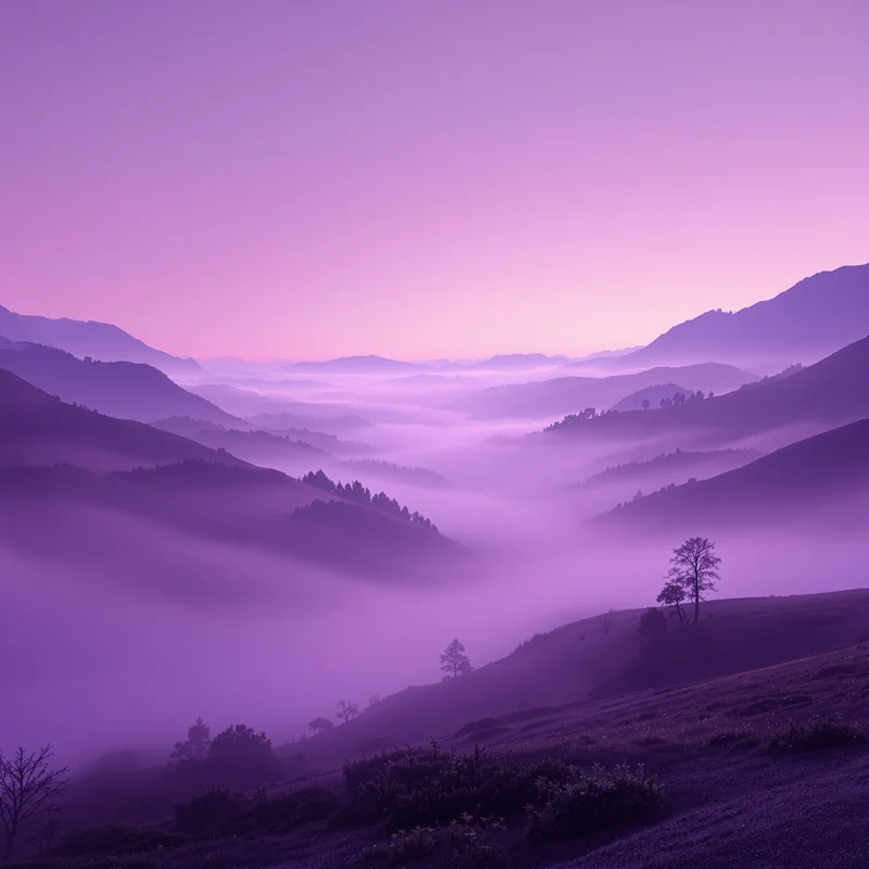 Purple Fog Valley Background